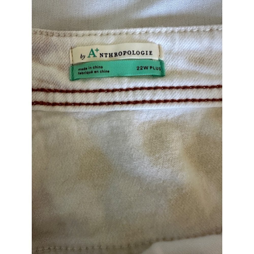 ANTHROPOLOGIE + Pilcro Slim Boyfriend Crop Tie Dye Jeans Plus Size 22W NEW $160 - Picture 4 of 13